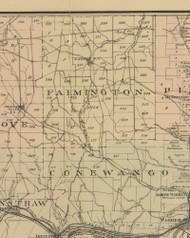 Farmington Township, Pennsylvania 1882 Old Town Map Custom Print - Warren Co.