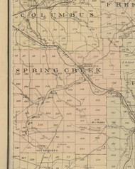 Spring Creek Township, Pennsylvania 1882 Old Town Map Custom Print - Warren Co.