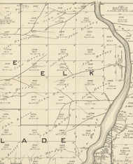 Elk Township, Pennsylvania 1889 Old Map Custom Print - Warren Co.