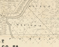 Limestone Township, Pennsylvania 1889 Old Map Custom Print - Warren Co.