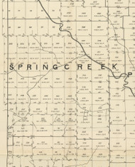 Spring Creek Township, Pennsylvania 1889 Old Map Custom Print - Warren Co.