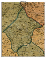Chartiers Township, Pennsylvania 1856 Old Town Map Custom Print - Washington Co.