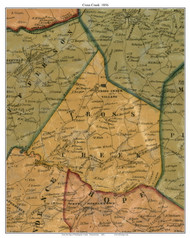 Cross Creek Township, Pennsylvania 1856 Old Town Map Custom Print - Washington Co.