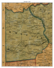 Donegal Township, Pennsylvania 1856 Old Town Map Custom Print - Washington Co.