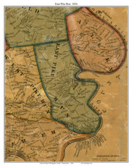 East Pike Run Township, Pennsylvania 1856 Old Town Map Custom Print - Washington Co.