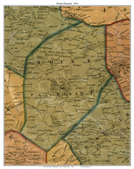 Mount Pleasant Township, Pennsylvania 1856 Old Town Map Custom Print - Washington Co.