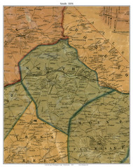 Smith Township, Pennsylvania 1856 Old Town Map Custom Print - Washington Co.