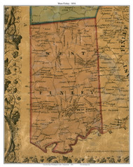 West Finley Township, Pennsylvania 1856 Old Town Map Custom Print - Washington Co.