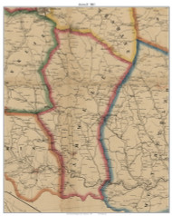 Amwell Township, Pennsylvania 1861 Old Town Map Custom Print - Washington Co.