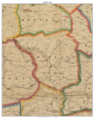 Buffalo Township, Pennsylvania 1861 Old Town Map Custom Print - Washington Co.