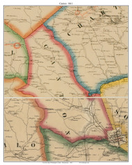 Canton Township, Pennsylvania 1861 Old Town Map Custom Print - Washington Co.