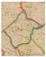 Chartiers Township, Pennsylvania 1861 Old Town Map Custom Print - Washington Co.
