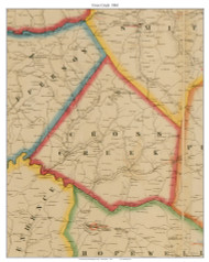 Cross Creek Township, Pennsylvania 1861 Old Town Map Custom Print - Washington Co.