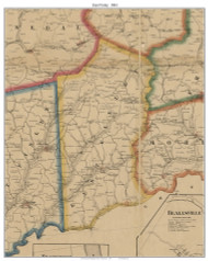 East Finley Township, Pennsylvania 1861 Old Town Map Custom Print - Washington Co.