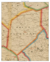Mount Pleasant Township, Pennsylvania 1861 Old Town Map Custom Print - Washington Co.
