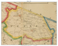 Peters Township, Pennsylvania 1861 Old Town Map Custom Print - Washington Co.