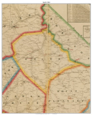 Smith Township, Pennsylvania 1861 Old Town Map Custom Print - Washington Co.