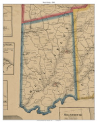 West Finley Township, Pennsylvania 1861 Old Town Map Custom Print - Washington Co.