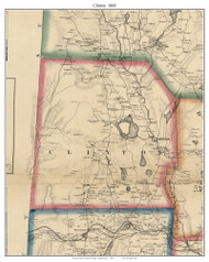 Clinton Township, Pennsylvania 1860 Old Town Map Custom Print - Wayne Co.