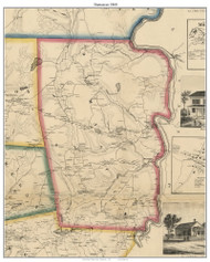 Damascus Township, Pennsylvania 1860 Old Town Map Custom Print - Wayne Co.