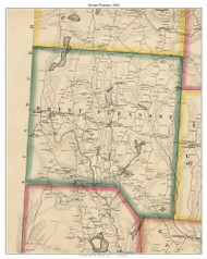 Mount Pleasant Township, Pennsylvania 1860 Old Town Map Custom Print - Wayne Co.