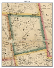 Oregon Township, Pennsylvania 1860 Old Town Map Custom Print - Wayne Co.