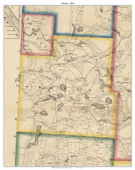 Preston Township, Pennsylvania 1860 Old Town Map Custom Print - Wayne Co.
