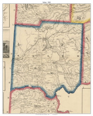 Salem Township, Pennsylvania 1860 Old Town Map Custom Print - Wayne Co.
