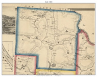 Scott Township, Pennsylvania 1860 Old Town Map Custom Print - Wayne Co.