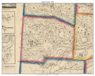 South Canaan Township, Pennsylvania 1860 Old Town Map Custom Print - Wayne Co.