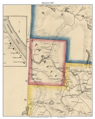 Starrucca Township, Pennsylvania 1860 Old Town Map Custom Print - Wayne Co.
