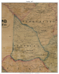 Franklin Township, Pennsylvania 1857 Old Town Map Custom Print - Westmoreland Co.