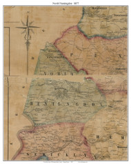 North Huntingdon Township, Pennsylvania 1857 Old Town Map Custom Print - Westmoreland Co.