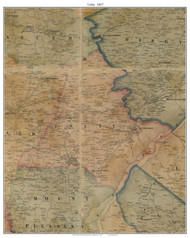 Unity Township, Pennsylvania 1857 Old Town Map Custom Print - Westmoreland Co.