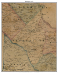 Washington Township, Pennsylvania 1857 Old Town Map Custom Print - Westmoreland Co.