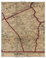 Codorus Township, Pennsylvania 1860 Old Town Map Custom Print - York Co.