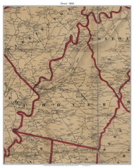 Dover Township, Pennsylvania 1860 Old Town Map Custom Print - York Co.