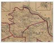 Fairview Township, Pennsylvania 1860 Old Town Map Custom Print - York Co.