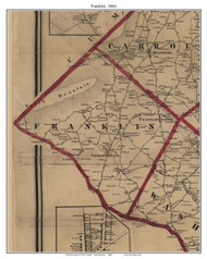 Franklin Township, Pennsylvania 1860 Old Town Map Custom Print - York Co.