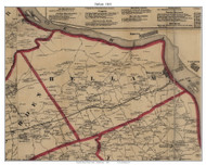 Hellam Township, Pennsylvania 1860 Old Town Map Custom Print - York Co.