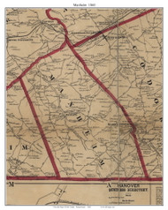 Manheim Township, Pennsylvania 1860 Old Town Map Custom Print - York Co.