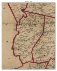Paradise Township, Pennsylvania 1860 Old Town Map Custom Print - York Co.