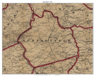 Springfield Township, Pennsylvania 1860 Old Town Map Custom Print - York Co.