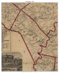 Washington Township, Pennsylvania 1860 Old Town Map Custom Print - York Co.