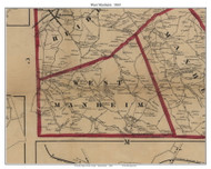 West Manheim Township, Pennsylvania 1860 Old Town Map Custom Print - York Co.