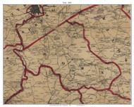 York Township, Pennsylvania 1860 Old Town Map Custom Print - York Co.