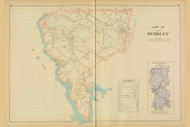 Berkely, Massachusetts 1895 Old Town Map Reprint - Bristol Co.
