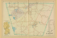 Easton, Massachusetts 1895 Old Town Map Reprint - Bristol Co.