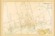 Fairhaven (Closeup), Massachusetts 1895 Old Town Map Reprint - Bristol Co.