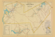 Freetown, Massachusetts 1895 Old Town Map Reprint - Bristol Co.